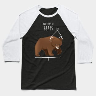 Bear Animal Anatomy Baseball T-Shirt